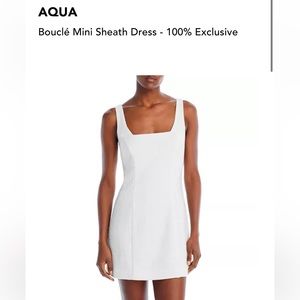 White tweed square neck dress- (discount shipping)